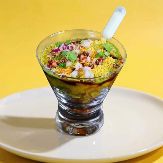 Cocktail Samosa Chaat.