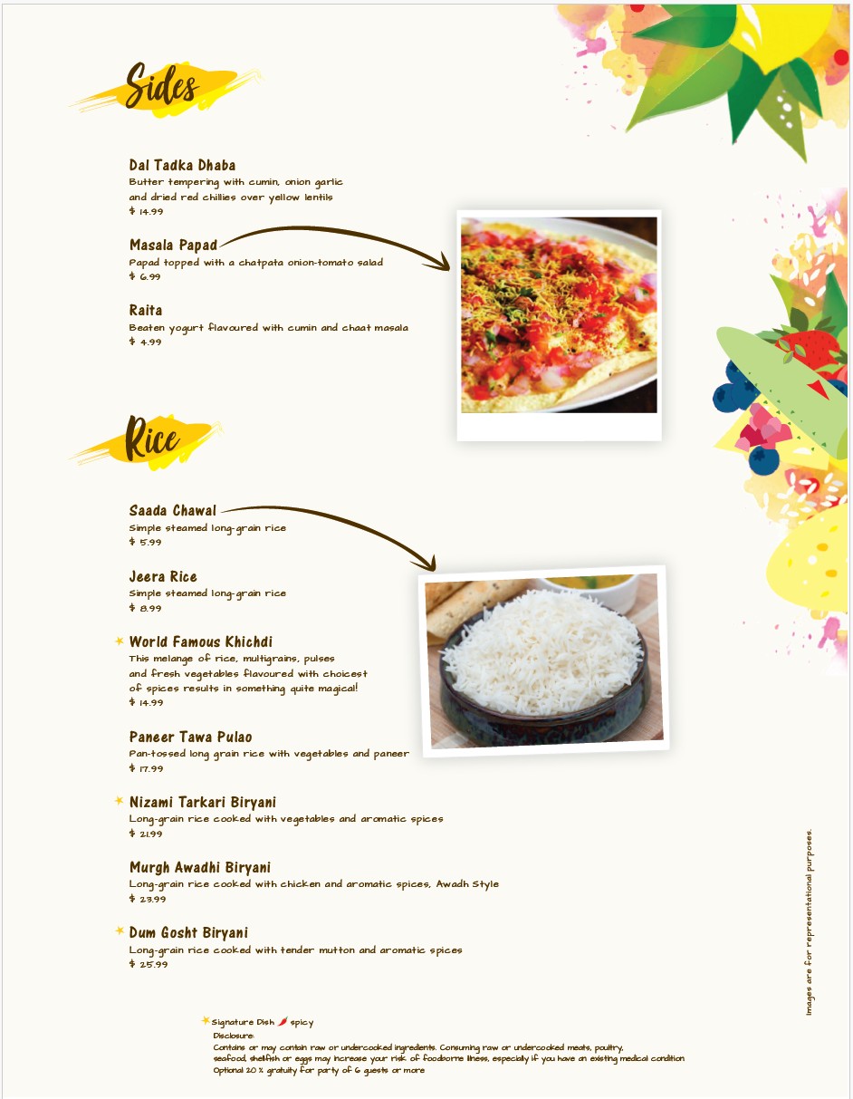 Menu page 10